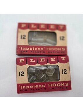 Pleet Tapeless Hooks For Plastic Curtains Vintage Boxes